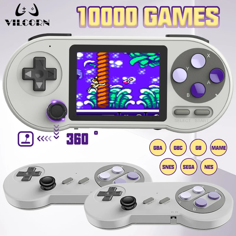 Портативная игровая консоль VILCORN SNPRO в стиле ретро портативная для SNES GBA SEGA 10000 игровой контроллер с