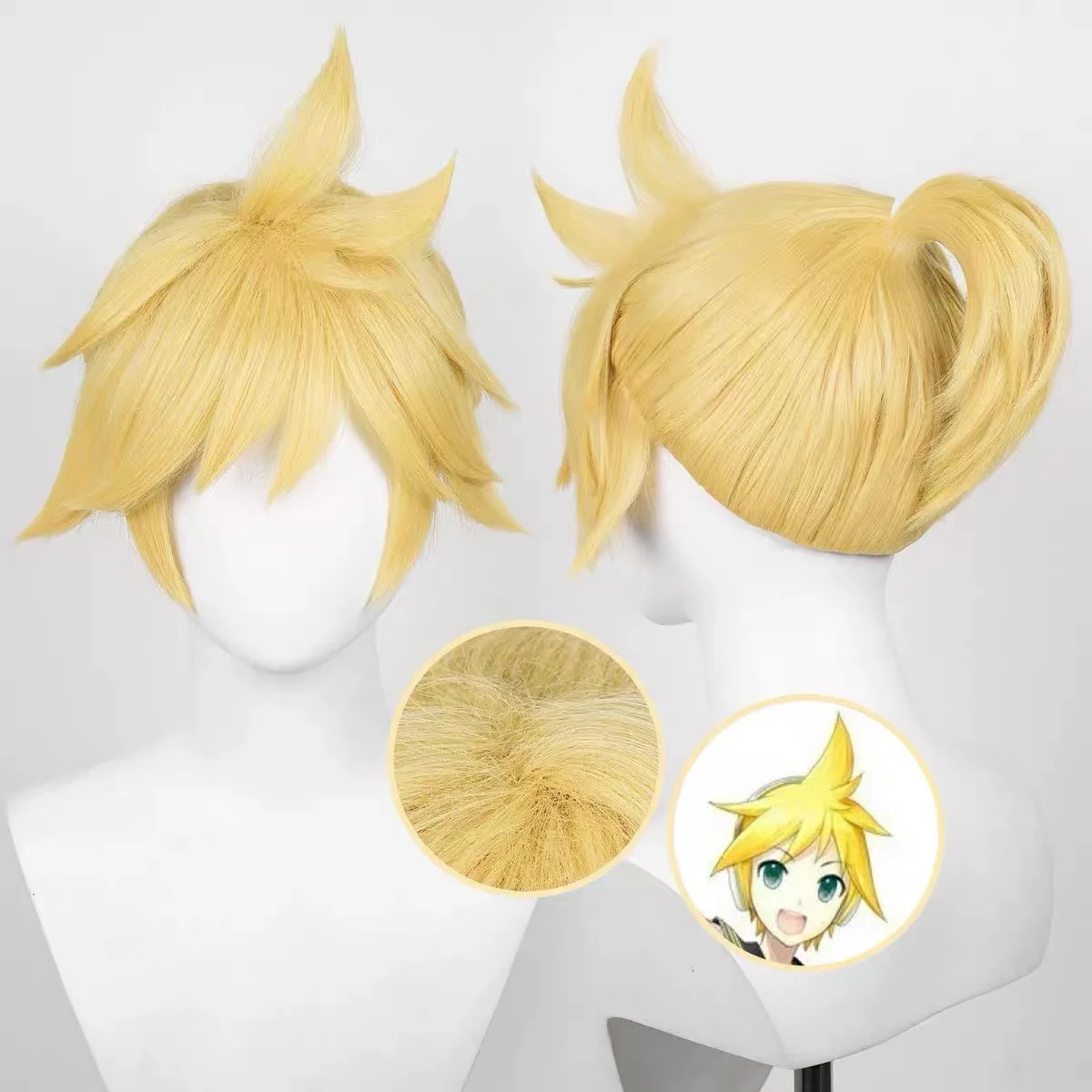 hairjoy-人工毛ウィッグ-鏡音レン-vocaloid-コスプレウィッグ-頭皮ヘッドトップ-ローズネット