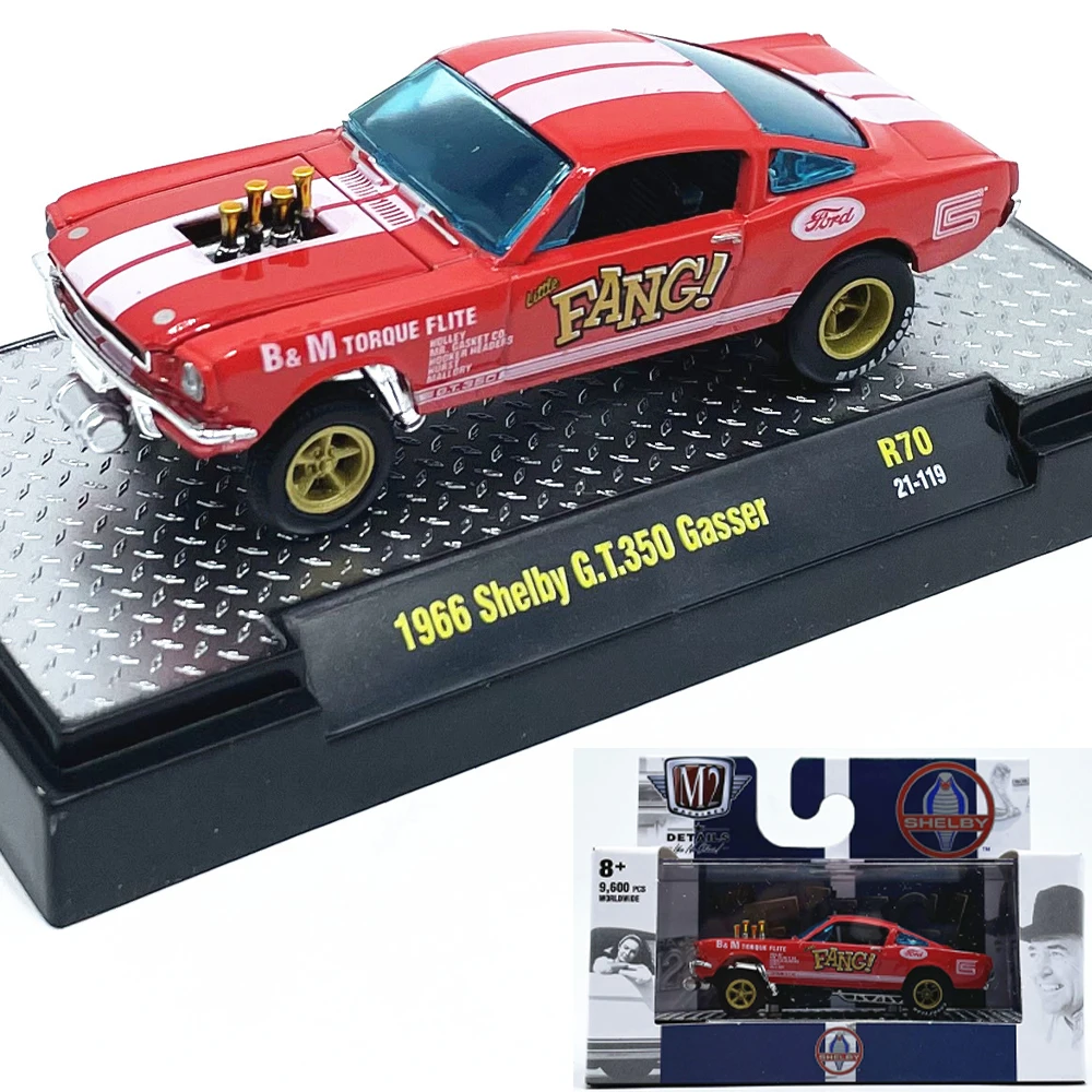 

M2 1/64 1966 Shelhy GT350 Gasser Литой автомобиль Коллекционная модель дисплей подарок для ребенка