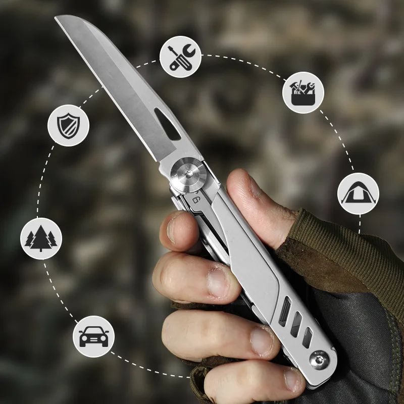 

Multifunctional Pocket Knife - Outdoor Survival Tool with Scissors Saw Portable Sharp Camping Knife