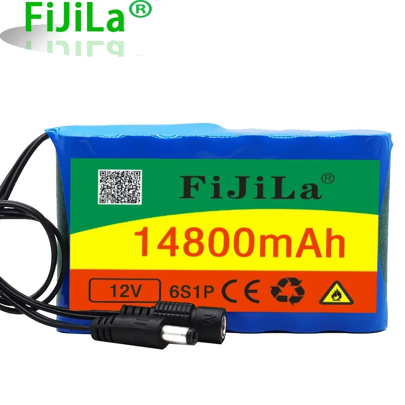 100% original 12V battery pack 14.8Ah 18650 Rechargeable Lithium Ion battery pack capacity DC 12.6V 14800mAh CCTV Cam Monitor