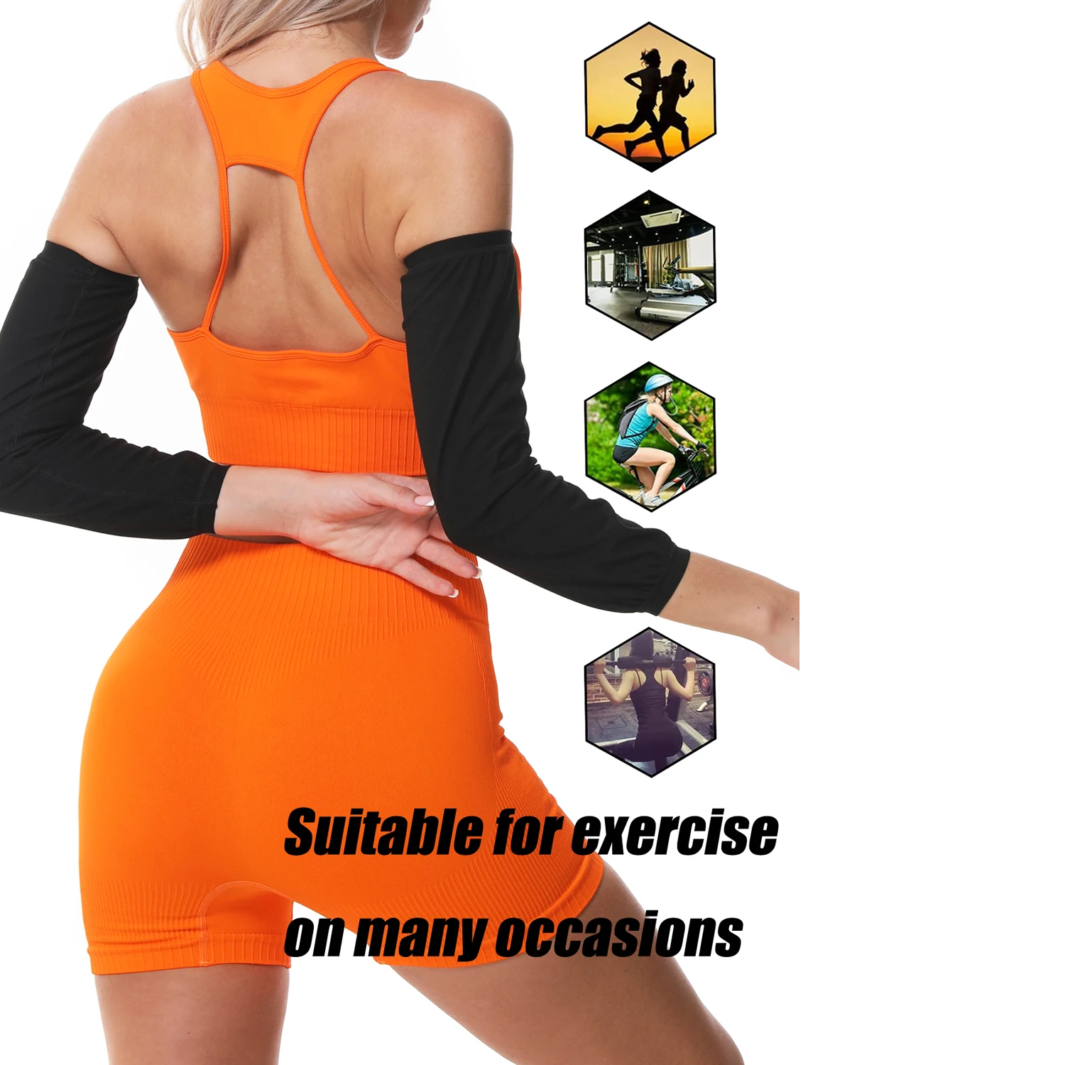 Arm Trimmers | Sauna Arm Wraps for Flabby Arms Increasing Heat & Sweat During Exercise Silvery 1 Pair Silvery