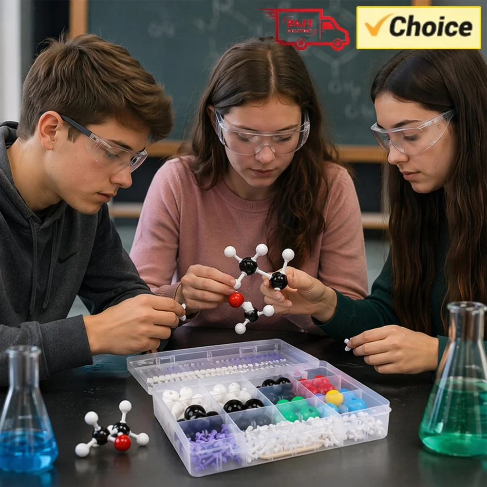 Chemistry Molecular Model Kit Visualize Structure & Effortless Assembly Educational Meaning & Portable for Lessons in Chemistry