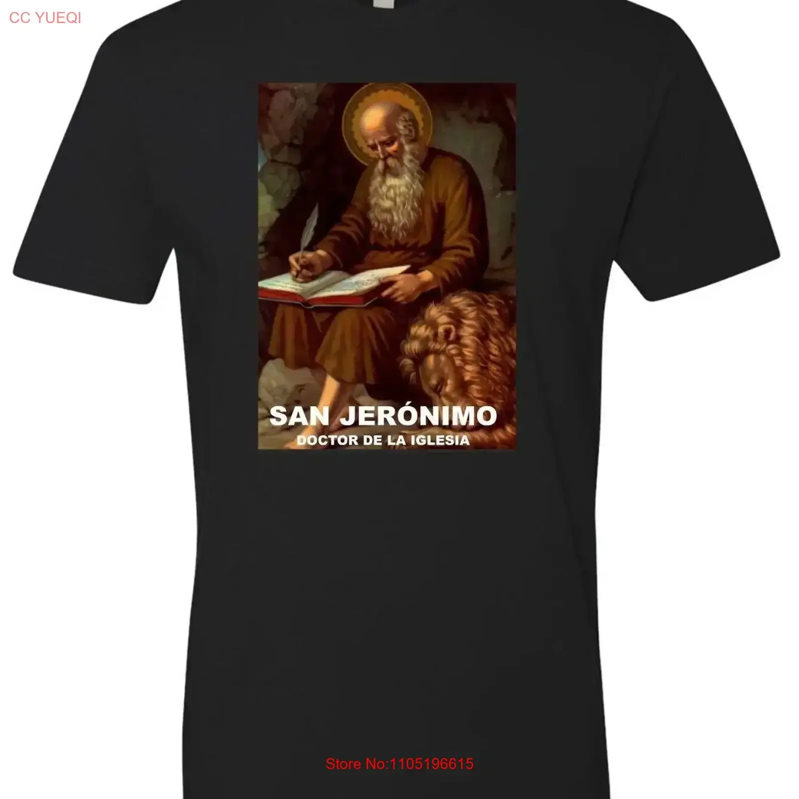 San jeronimo t camisa de algodão preto tamanho s xl igreja católica jesus vintage lavado moda unisex streetwear roupas designer