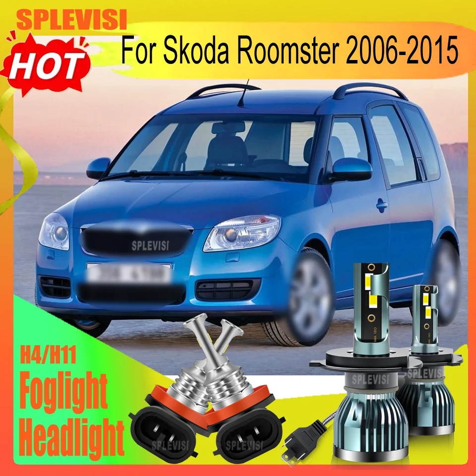 

9003 H11 Headlight Fog Light Lifespan 60000hrs For Skoda Roomster 2006 2007 2008 2009 2010 2011 2012 2013 2014 2015