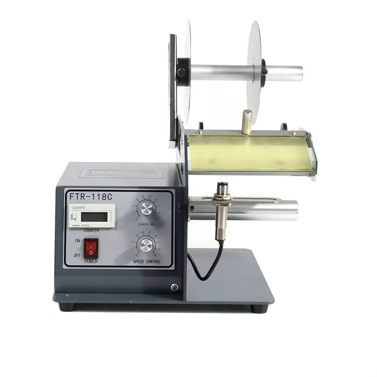 FTR-118C Automatic Self-Adhesive Label Stripping Machine, Transparent Optical Fiber Label Separator