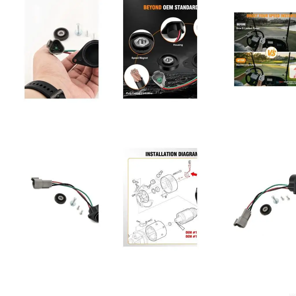 Replacement Motor Speed for Club Car Precedent 48V Systems, with ABS Housing, Copper Components, X37F