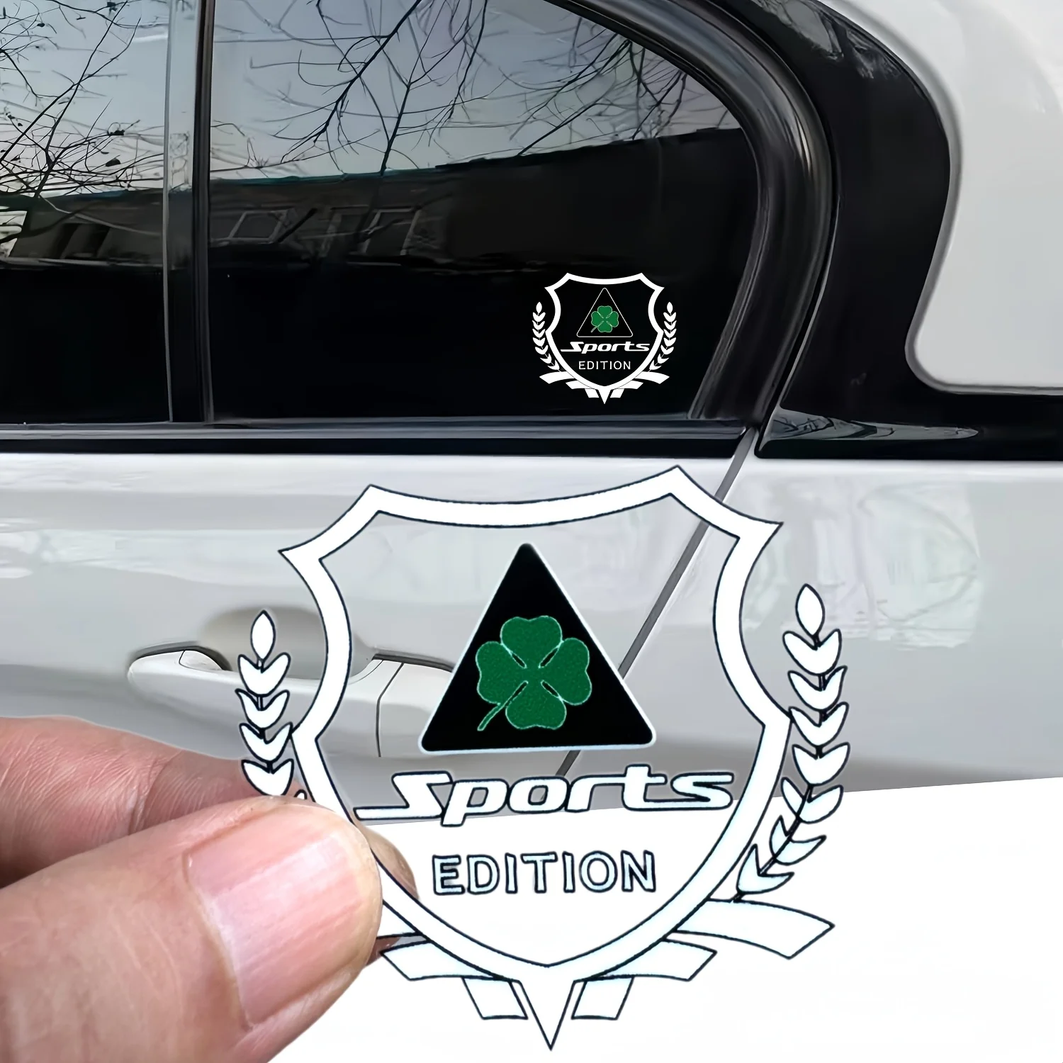 1Set Four Leaf Clover Sports Badge Sticker Decal Waterproof Vinyl for Car Truck Bumper Phone Laptop Suitcase Motorcycle