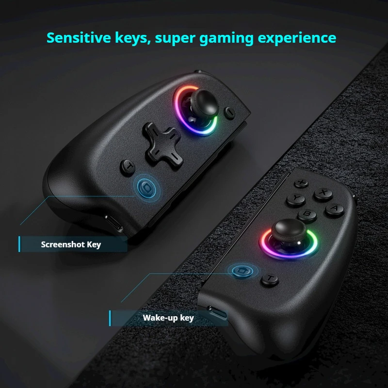 Ks31 Switch Joycon Gaming Controller Wireless Bluetooth Metal Joystick Rgb 6 Axis Somatosensory Dual Vibration Switch Oled/Life