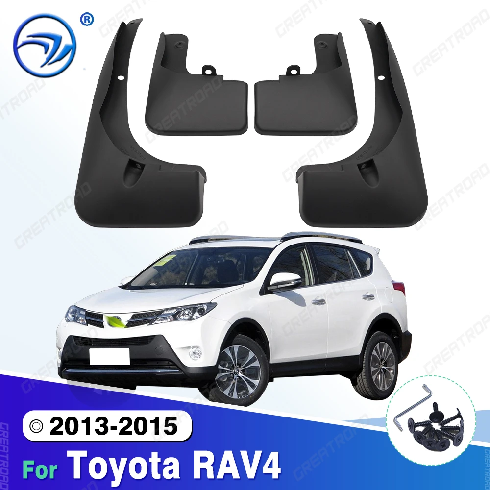 

4Pcs Durable ABS Mud Flaps For Toyota RAV4 2013 2014 2015 Car Mud Flaps Fender Guards Easy Install Auto Accessories