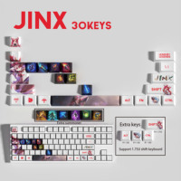 JINX KEYCAPS New design League of Legends keycaps 30KEYCAPS  OEM Profile Keycaps for mechanical keyboard
