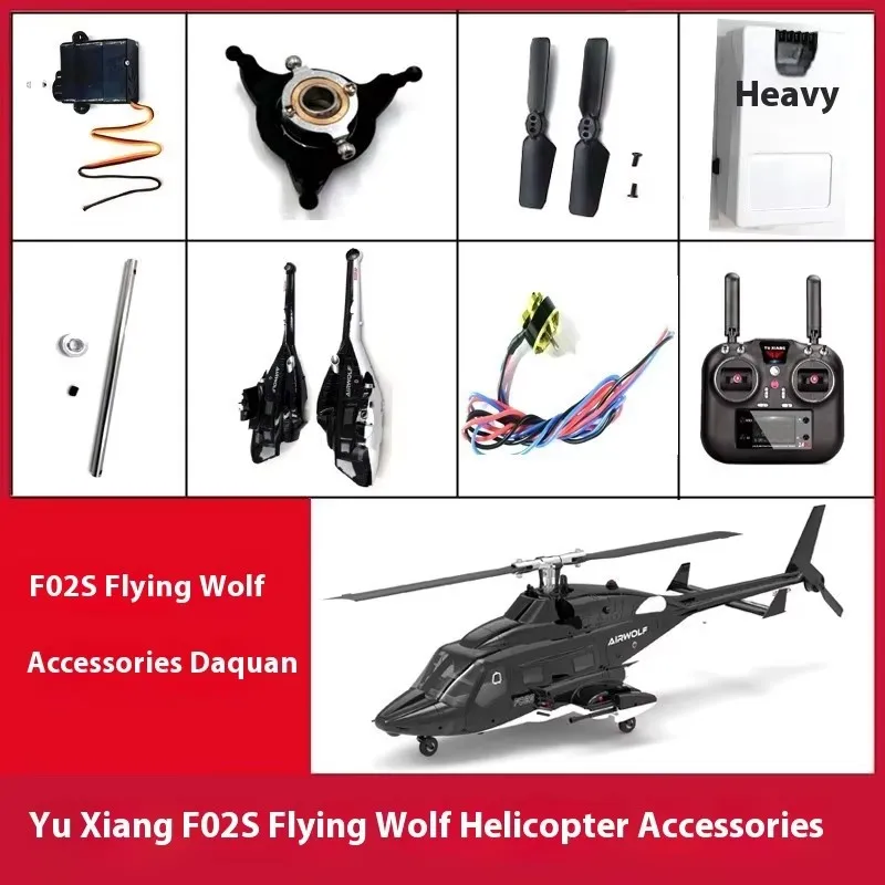 

Yuxiang F02S Remote Control Helicopter Flying Wolf Model with Case Main Tail Paddles And Additional Accessories Included