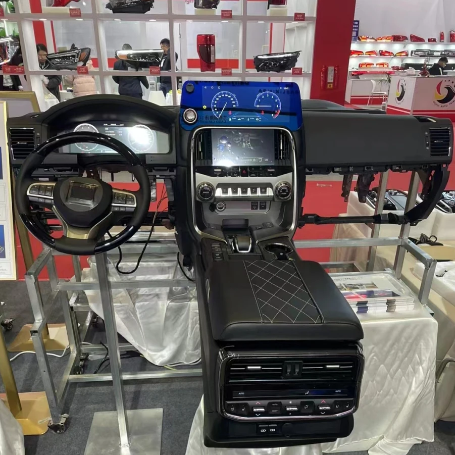 مجموعات داخلية معدلة تعرض مجموعة لوحة القيادة لسيارة Land Cruiser LC 200 2008-2020 ترقية إلى LC 300 LX Lexus 600 2021- 2023 #3