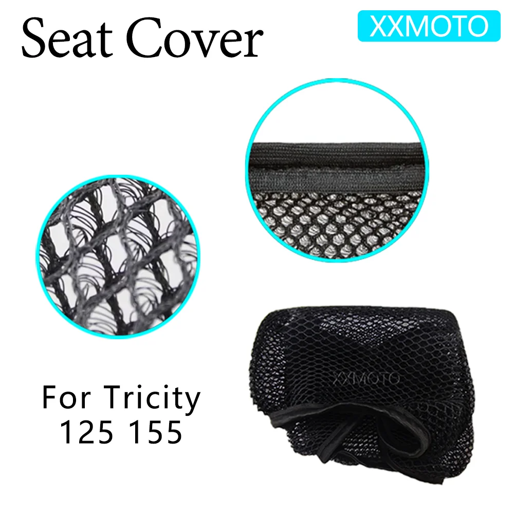 

For Yamaha Tricity125 Tricity 125 155 Motorcycle Seat Cover Heat Insulation Fabric Breathable Mesh Non-Slip Protection Cushion
