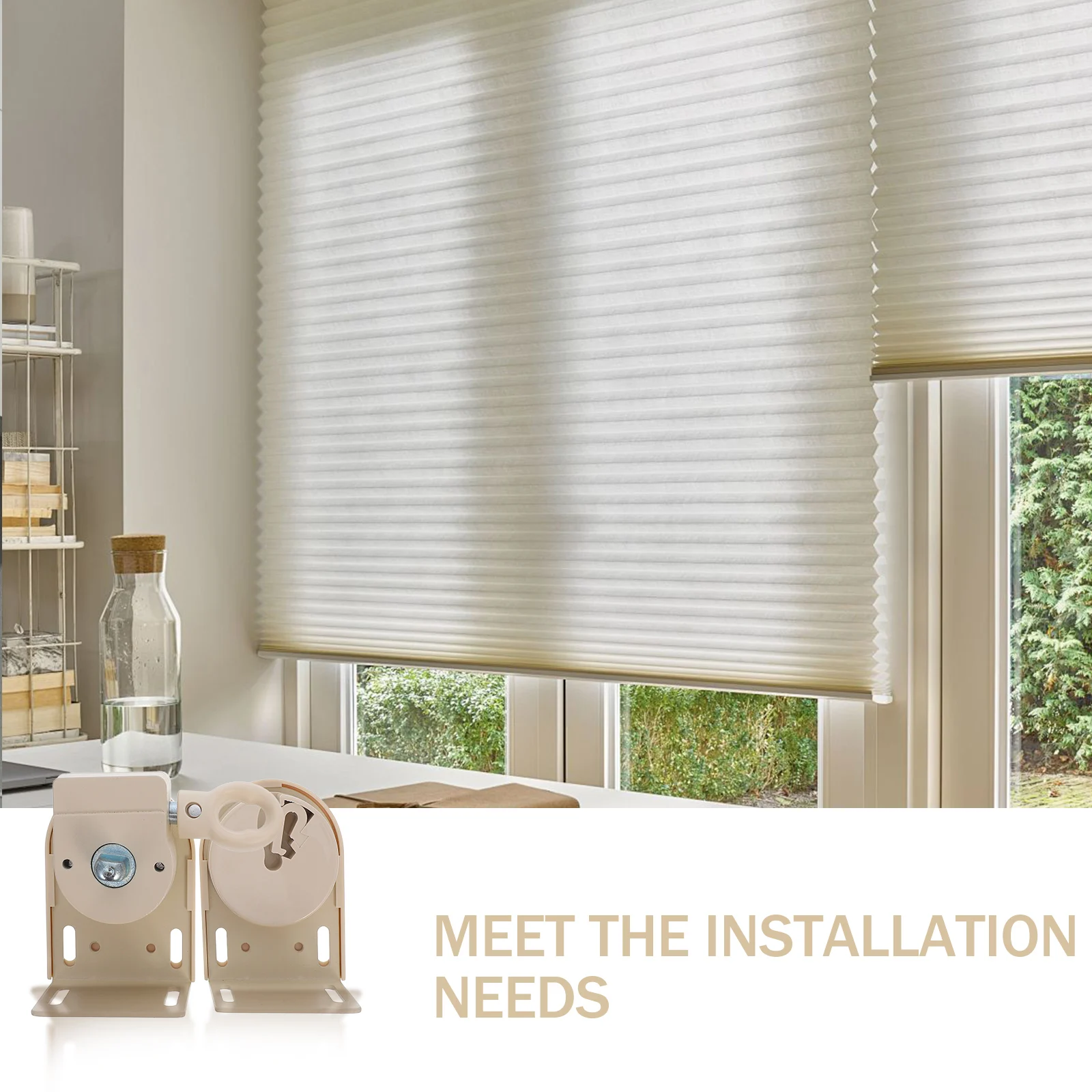 

2Pcs Roller Shutter Strap White Profile Box Mounting Brackets Universal Exterior Sunshade Replacement Parts Outdoor Indoor