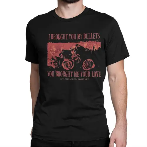 Imagen 2 del producto Camiseta Mcr Band Punk Rock para hombre y mujer, ropa de algodón 100% de My Chemical Romance, camiseta Vintage con cuello redondo, camiseta de talla grande
