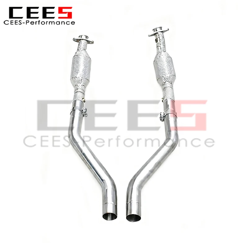 Tubo de bajada catted de cabezal CEES para Ford Mustang V6 3.7L 2012-2013, sistema de escape de tubos de acero inoxidable con catalizador