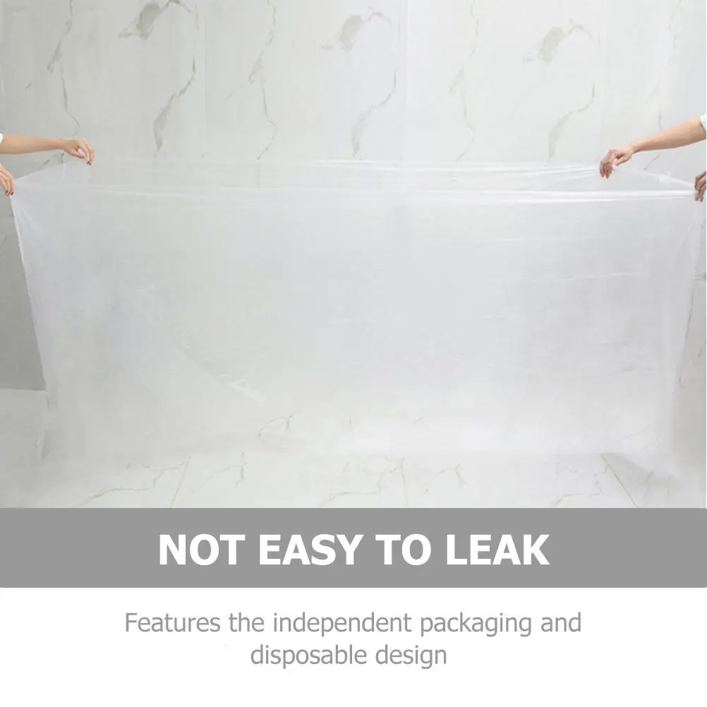 

4Pcs Disposable Bathtub Cover Thickened Bathing Bag for Home Salon Hotel Portable Tub Travel Hygienic Design Bath Mat Footstool