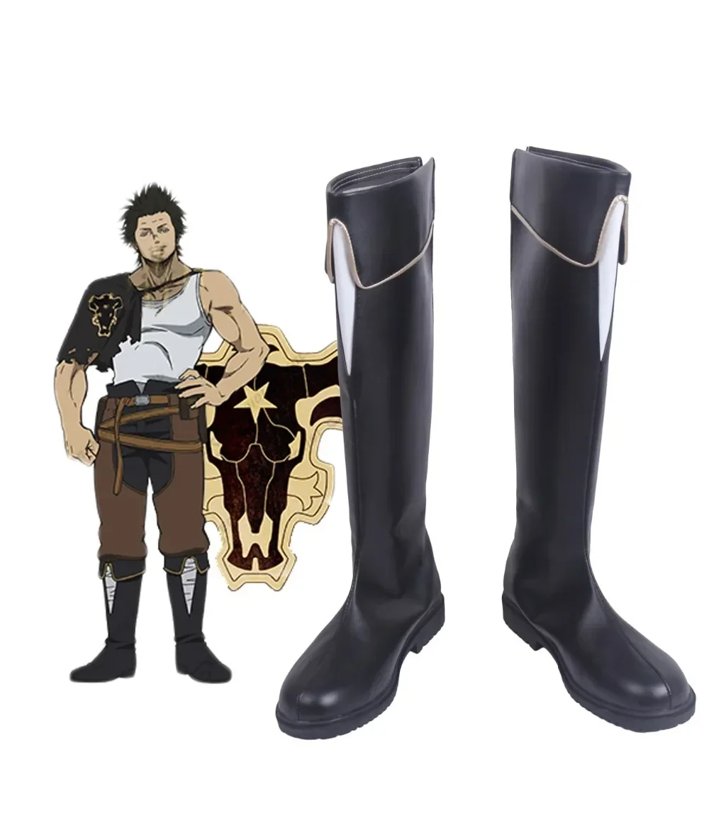 Yami Sukehiro Cosplay Boots Black Shoes Custom Made All Sizes Available