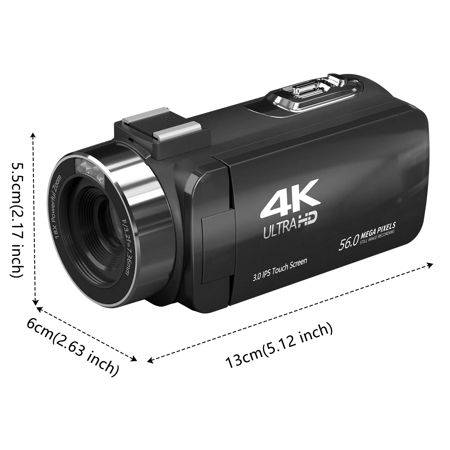 4K Video Camera Camcorder 56MP 30FPS with IR Night Vision,18X Digital Zoom Camera Recorder 3.0\