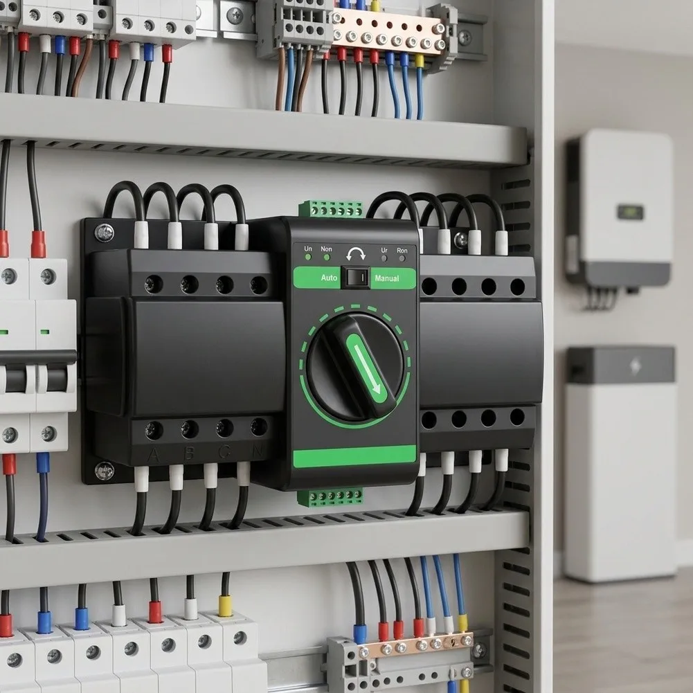 Automatic Transfer Switch 4 Pole 63A 100A 125A for Dual Power Applications Including Grid and for solar at 220V or 400V