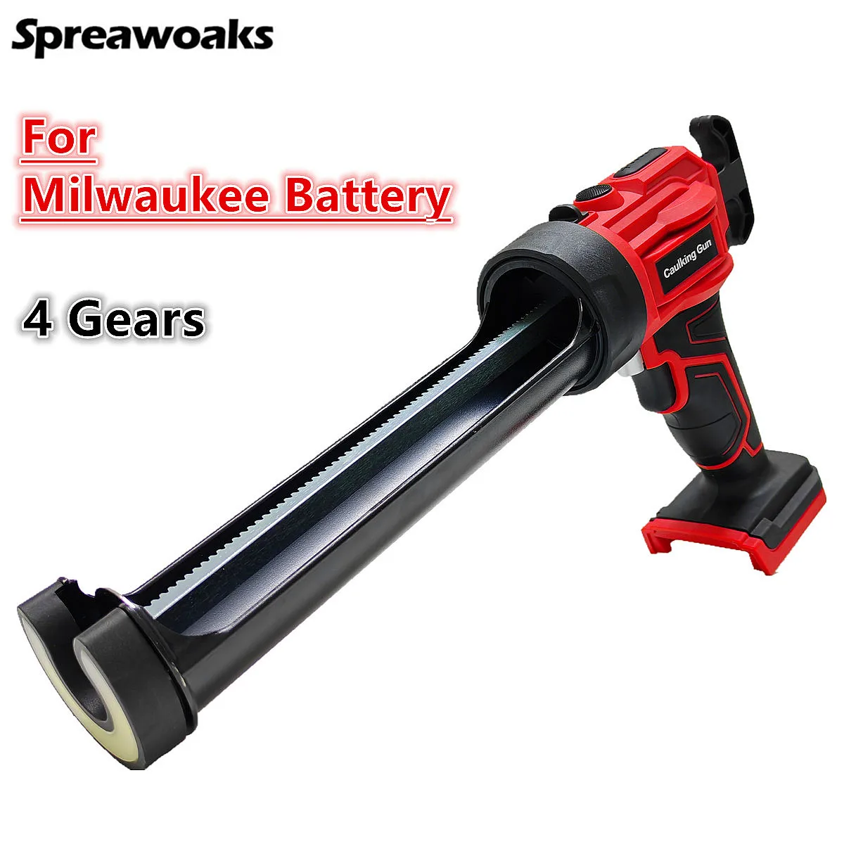 밀워키 18V 배터리 전기 코킹 건 무선 유리 접착제 총 4 LED 실리콘 건 전동 공구로 조절 가능한 속도