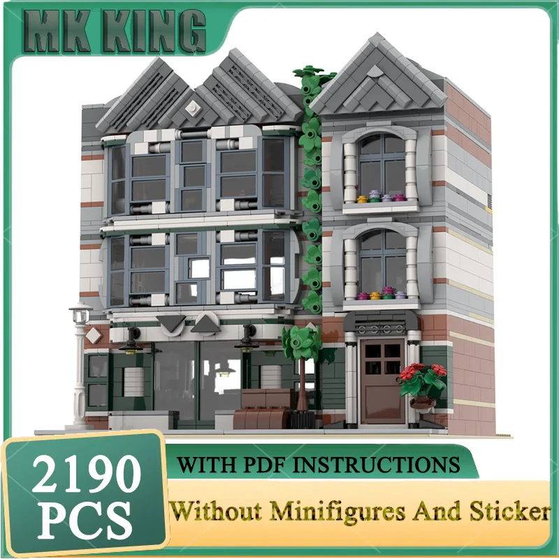 

Moc Building Blocks Auto-Moto Parts Accessories Shop Model Technology Bricks DIY City Street View Construstion Assembly Toy Gift