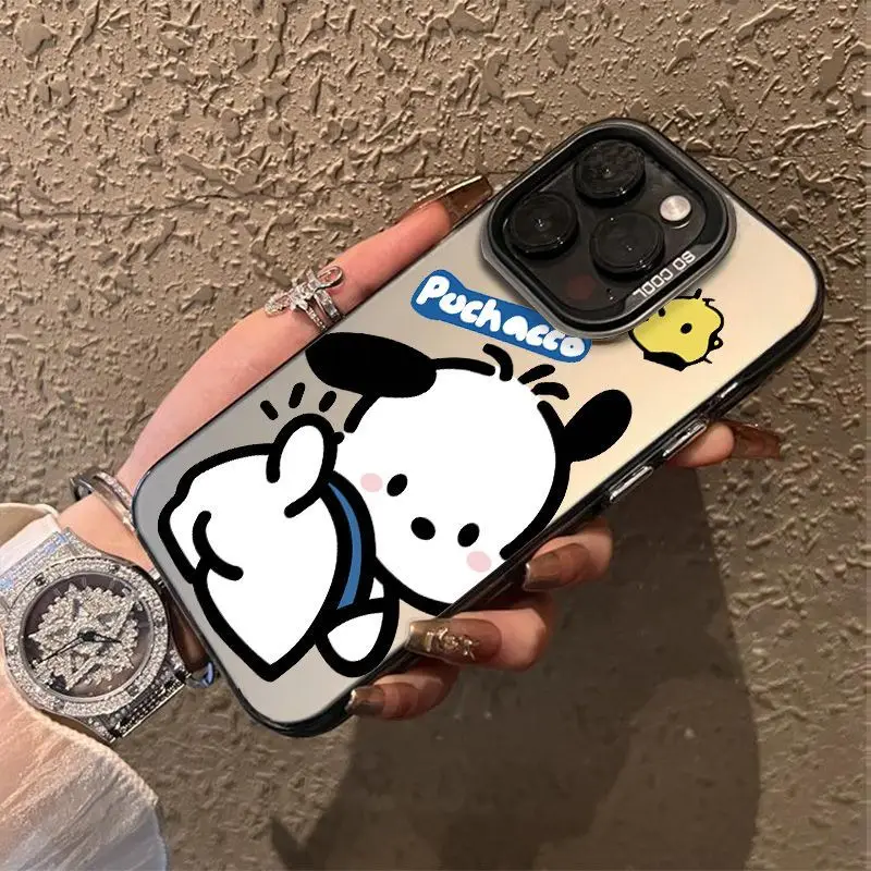 Miniso Sanrio Lovely Butt Pochacco Phone Case For iphone15 14 13 PRO MAX 11 12 PRO XR 8 PLUS Anti Drop Silica Gel Y2k Phone Case