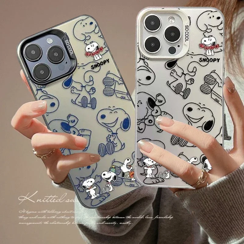 

Чехол Cartoon Line Snoopy для Realme C75 C35 C53 C65 C55 C33 C31 C21 C20 C25Y 5 5i 5S 9 10 11 12 13 14 Pro Plus Чехол IMD Cover