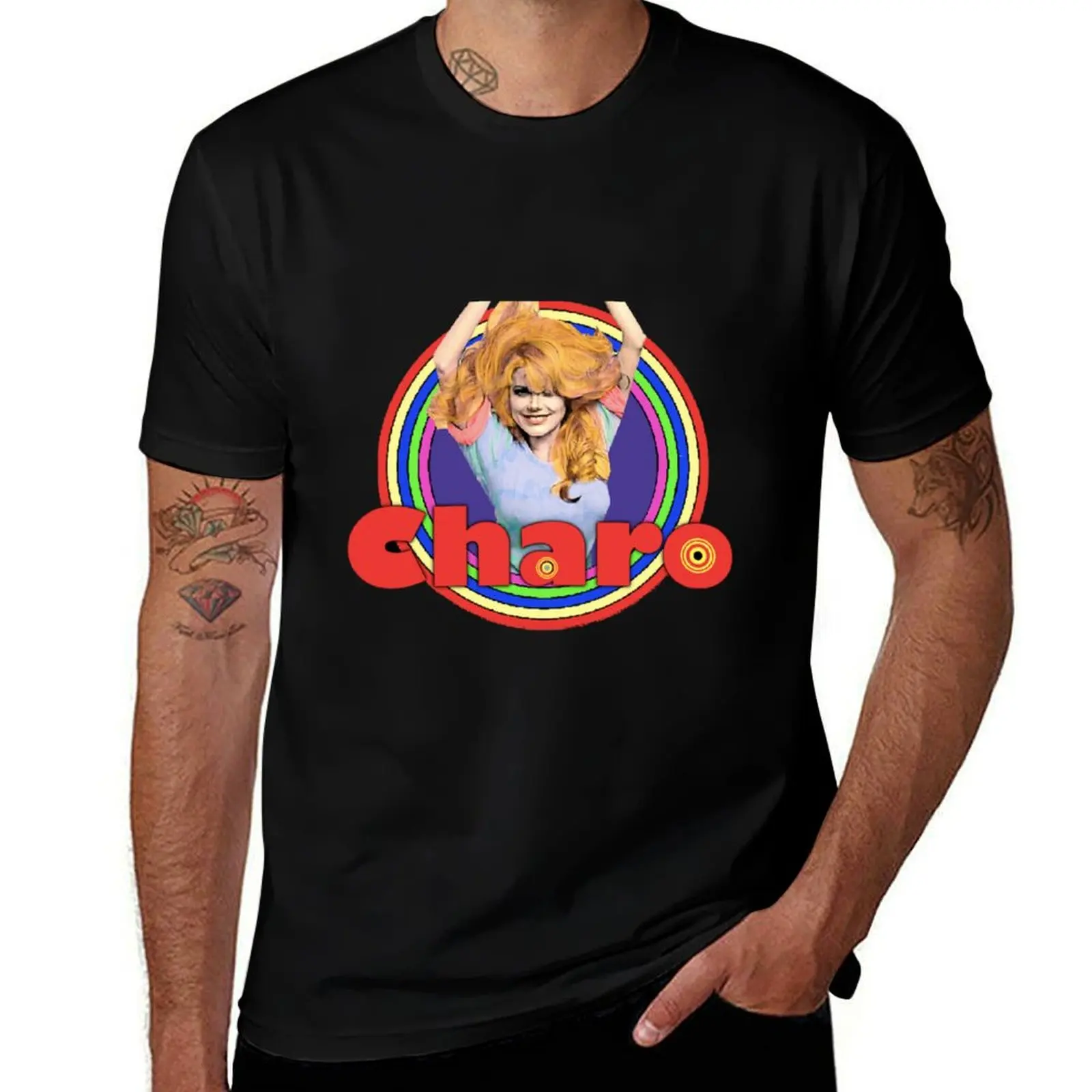 CHARO latin singer performer actress T-Shirt Heavy Duty Casual Work Tee T-Shirt