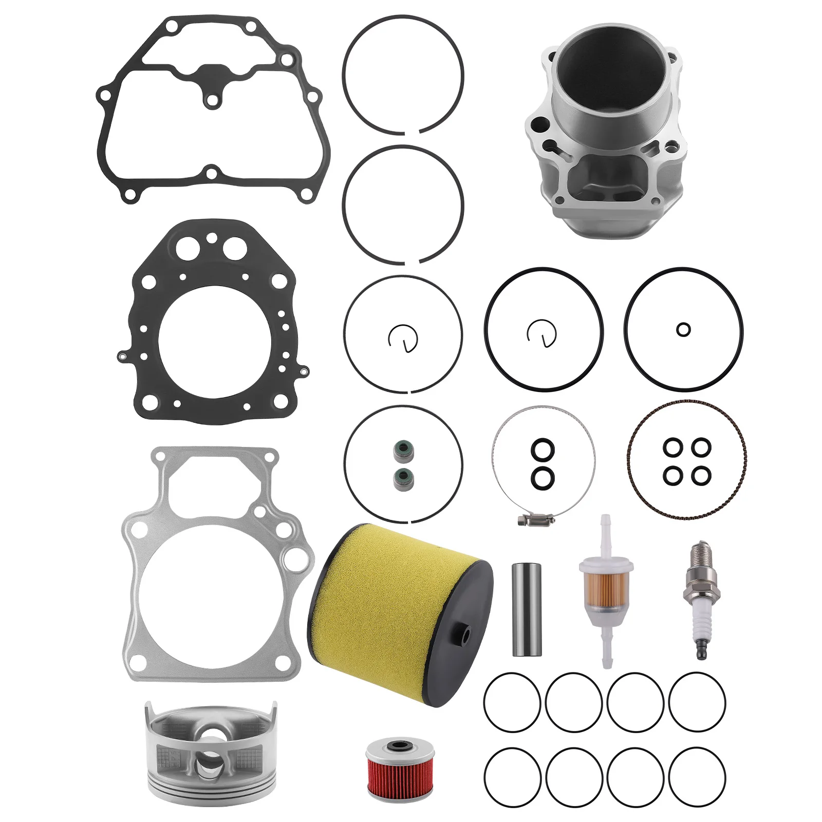 

New Big Bore 420cc Cylinder Top End Kit For 2007-2020 Honda Rancher 420 TRX 420