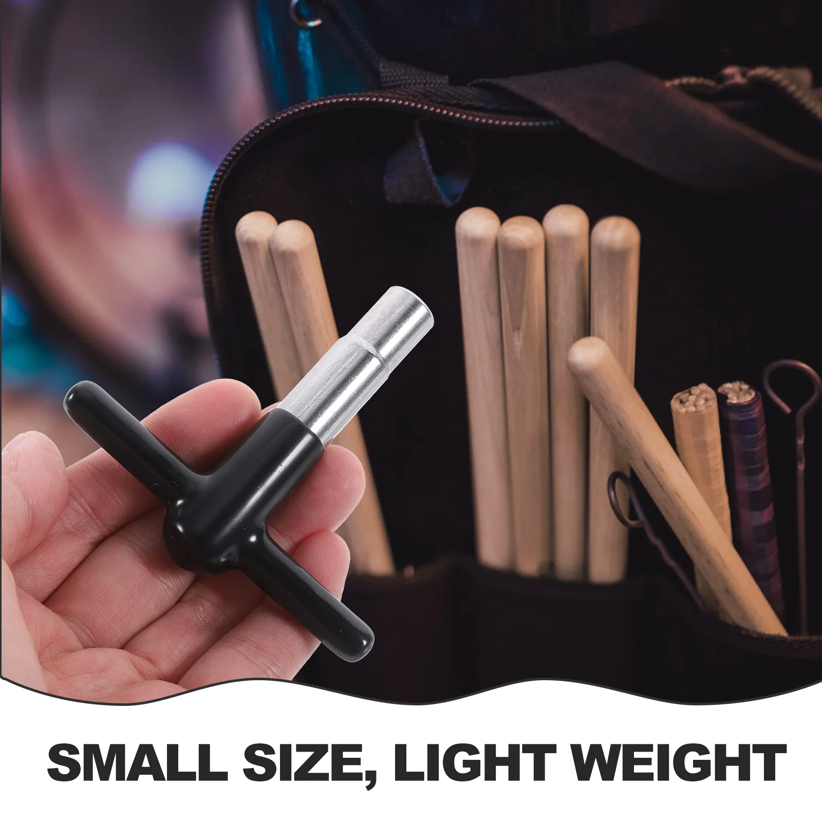 

Drum Wrench Lug Key Tuning Tool Accessories Metal Strong Sturdy Universal Fit Silicone Sleeve Lightweight Portable For