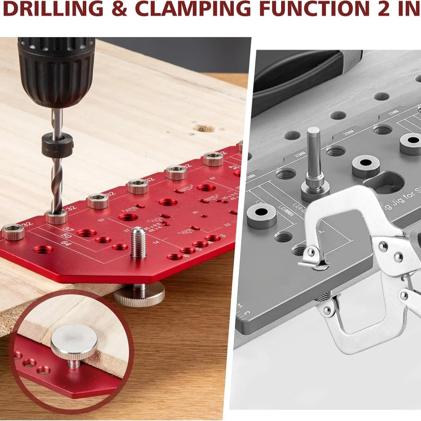 2-In-1 35mm Hinge Punching Positioner Handle Punching Drawer Clothing Cabinet Door Panel Hinge Drilling Positioning