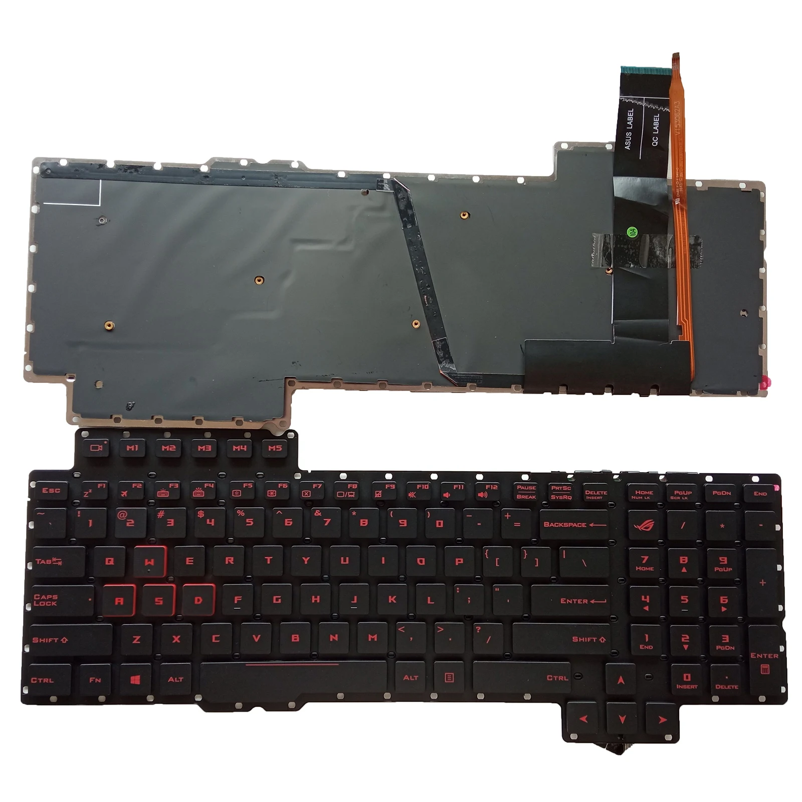 US Laptop Keyboard for ASUS ROG G752 S6700 GFX72V S6820 G752V G752VS 90NB0D61-R30BE0 G752VS-XB78K no pointer with backlight red