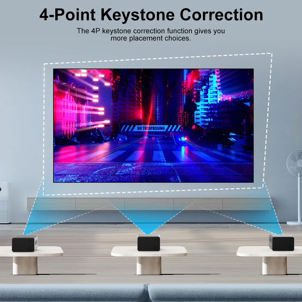 Projector 1080P Android Bluetooth WIFI Movie Video Projectors Mirroring Casting Electric Focus Smart TV LED Beamer 8000 Lumens