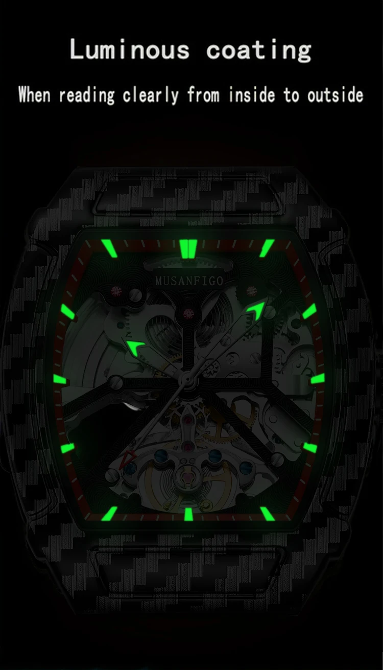 Fully Automatic Skeleton Mechanical Watch, Fashionable Personality, Luxury Hot Men's Watch, Casual Business Watch