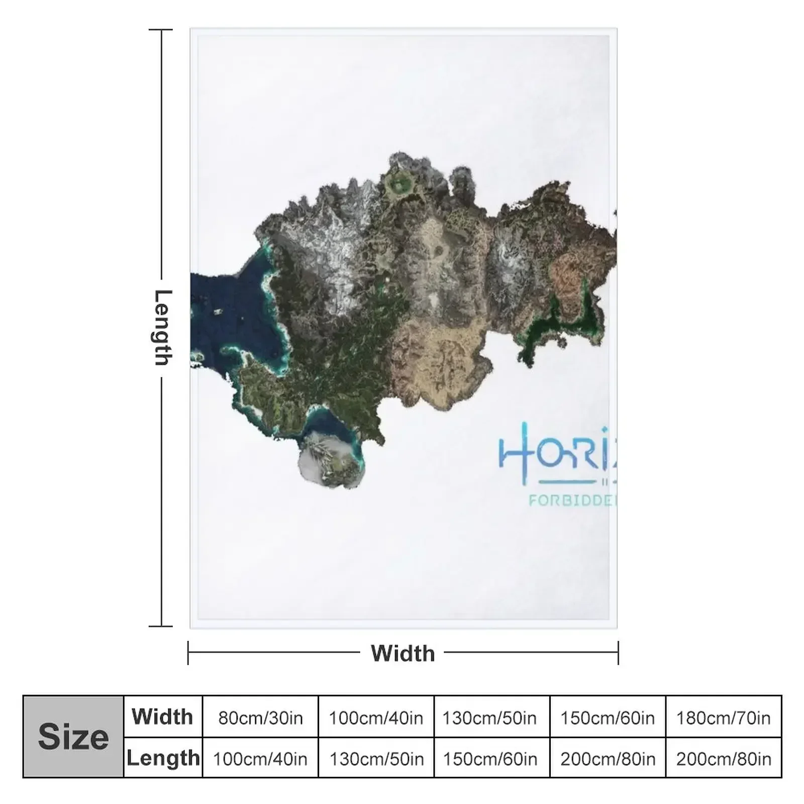 Horizon Forbidden West Map Throw Blanket Soft For Decorative Sofa Bed linens Winter beds Blankets