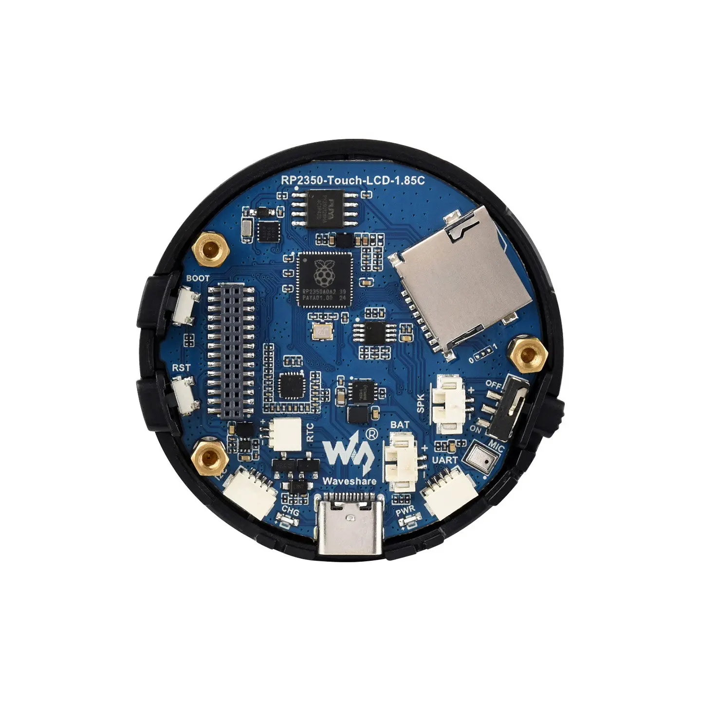 Woli Weixue Raspberry Pi RP2350 development board 1.85 inch round LCD capacitive display speaker battery optional