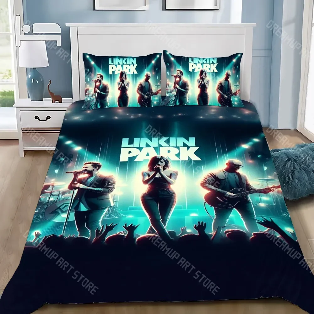 Duvet Cover Pillowcase Bedding Set Famous rock band Linkin P-Park Adult Boy Girl Bedroom Decoration Children Gift Single Double