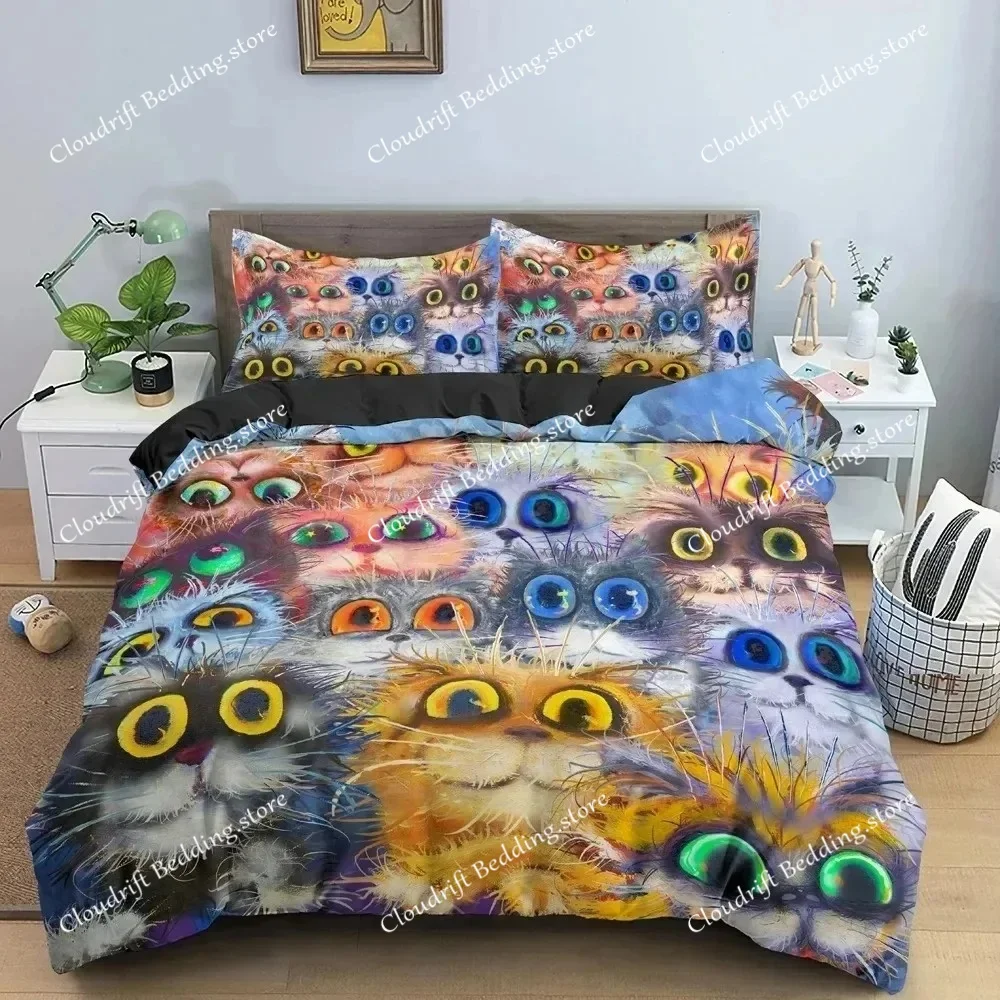 watercolor-cartoon-cat-bedding-set-boys-girls-twin-queen-size-duvet-cover-pillowcase-bed-boys-adult-home-textileextile