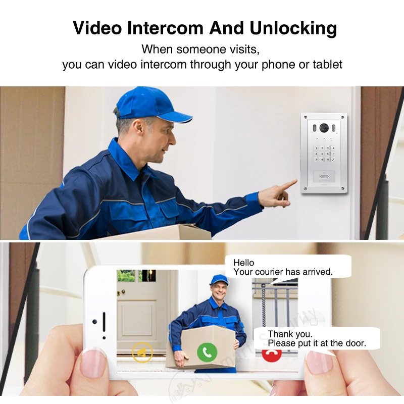 Dahua 2-wire IP Villa Door Station 1080P HD PoE Video Intercom Braille Button RS-485 Wiegand Apartment Villa Doorbell VTO3222E-P