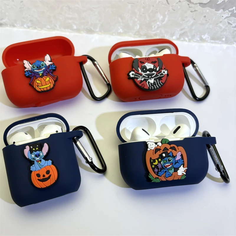 Disney Stitch Halloween Earphone Cover For Apple AirPods 4 1 2 3 Generation Airpods Pro/Pro2 Wireless Bluetooth Headphone Case