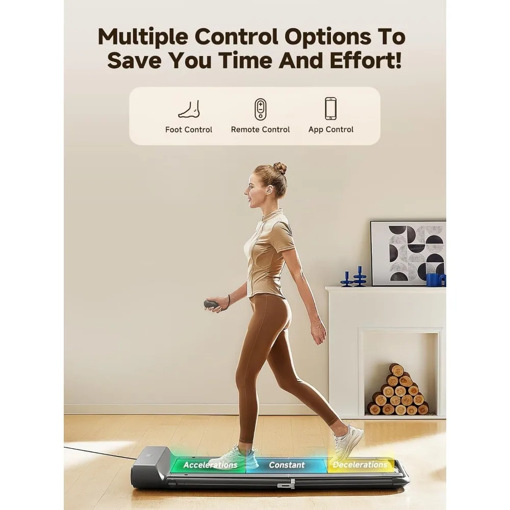 جهاز مشي مدمج قابل للطي تحت المكتب - وسادة مشي 2 في 1 للاستخدام المنزلي والمكتبي، مثالية لحلول التمارين الموفرة للمساحة