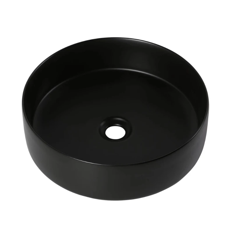 Ceramic Art Round Container Bathroom Sink Round Matte Surface Simple Design