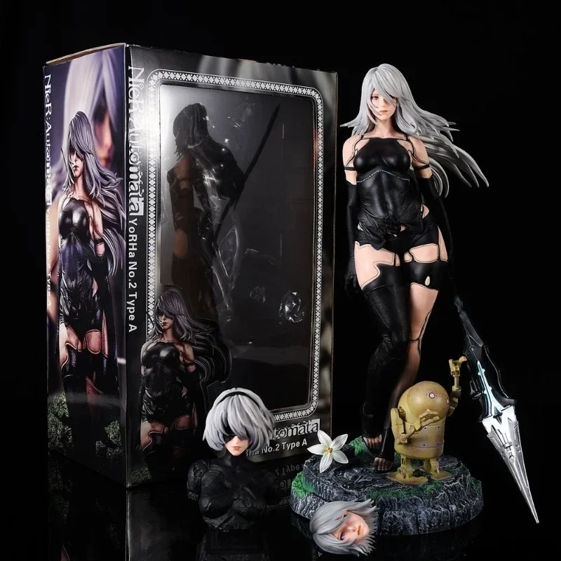 50cm Play Arts Kai Nier Automata 2 Type Action Figure Movable PVC Desktop Model Ornaments Joint Movable Toy Kid Birthday Present