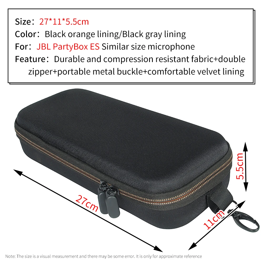 Hard EVA Storage Bag for JBL PartyBox ES Speaker Microphone Box Portable Bluetooth K Song Travel Carrying Case