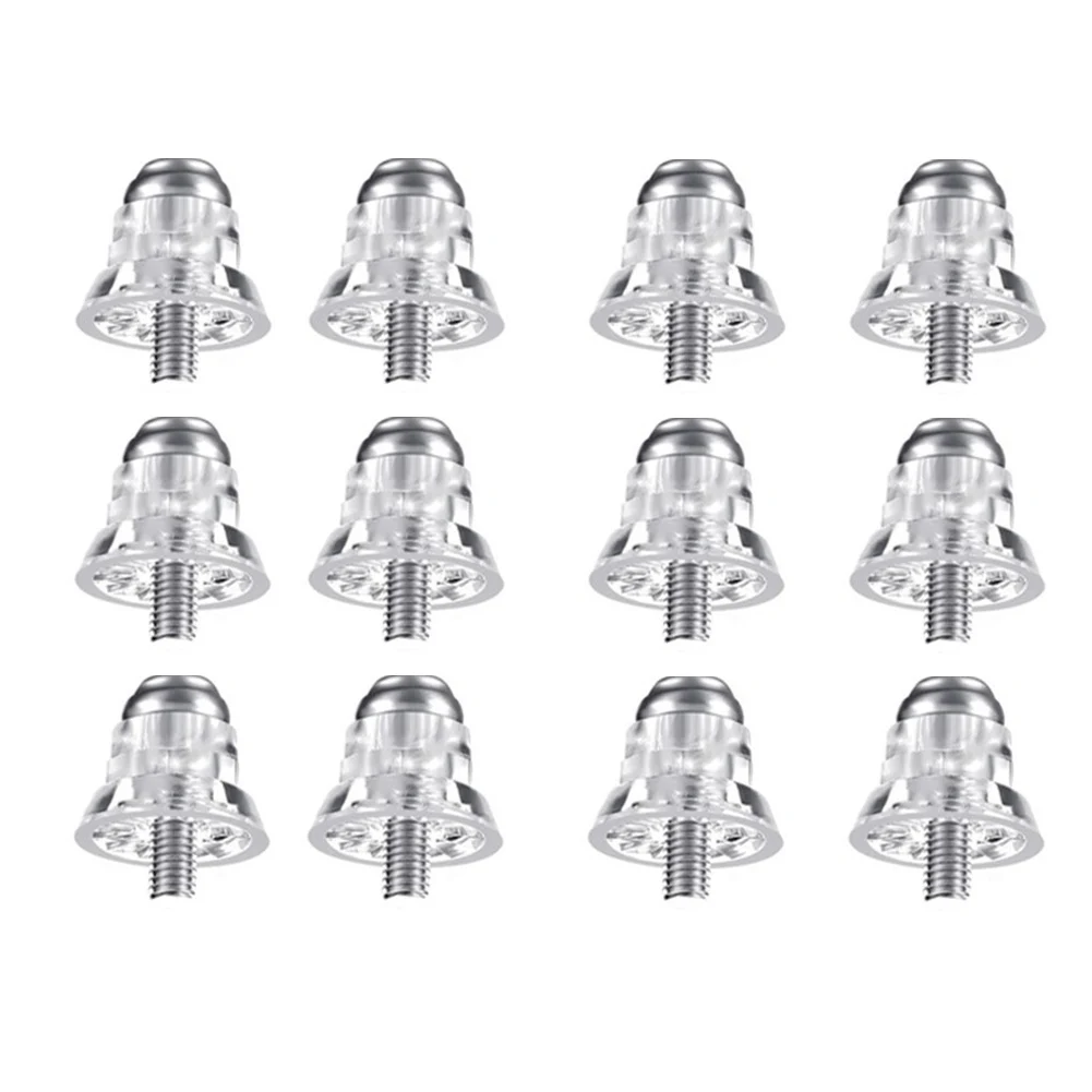 

12 шт., сменные шпильки для футбольных бутс, мягкие наземные шипы 13 мм и 16 мм для регби и футбольных бутсов, пластик, металл