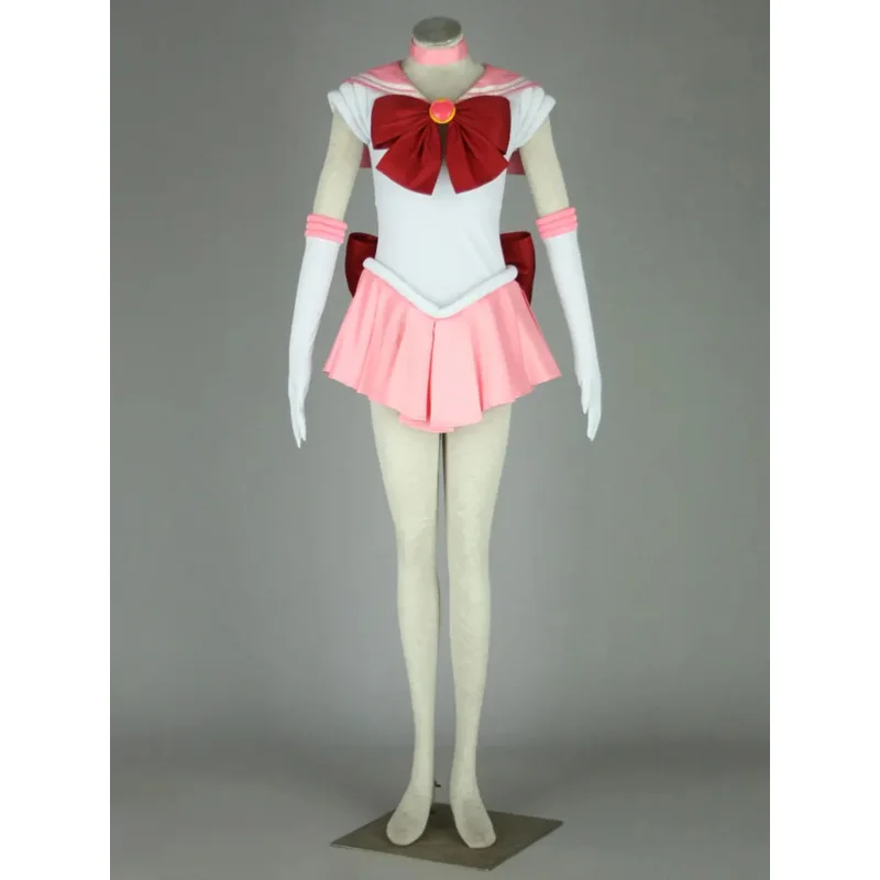 Anime Cosplay Sailor Stars Sailor Chibi Small Lady Chibiusa with pink wig Halloween Cosplay Costume  Halloween