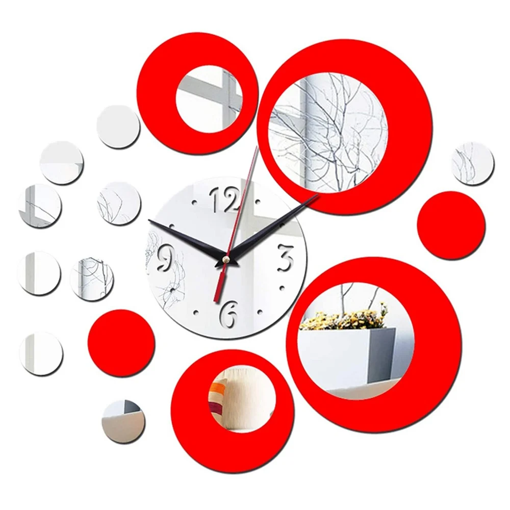 2024 New Wall Clock Watch Quartz Acryli Mirror Modern Wall Stickers 3D Arrival Design Luxury Cllocks Living Room Decration