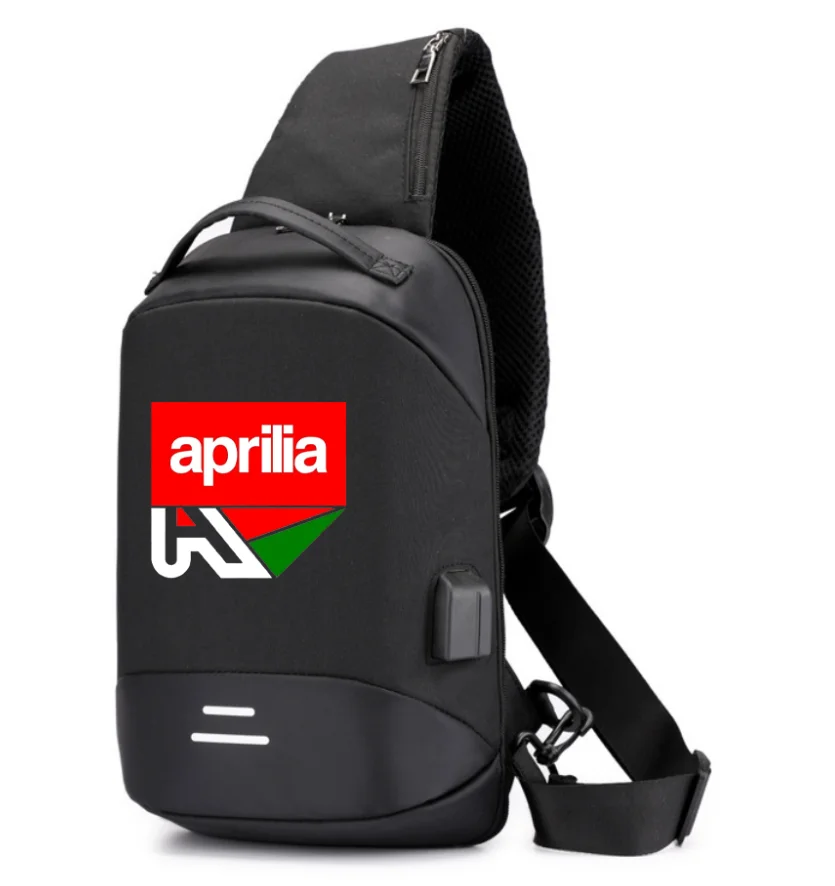 2023NEW Men Shoulder APRILIA car logo Hiking Backpack Nylon Outdoor Camping Trekking Chest Sling Bag